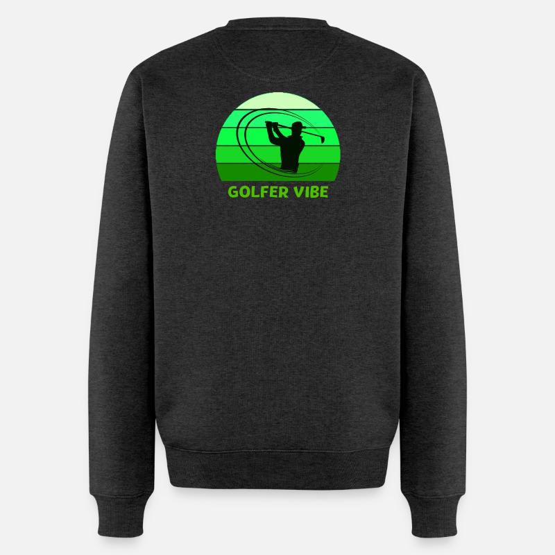 golf, golfer, golffan - Männer Premium Bio Pullover - Anthrazit meliert