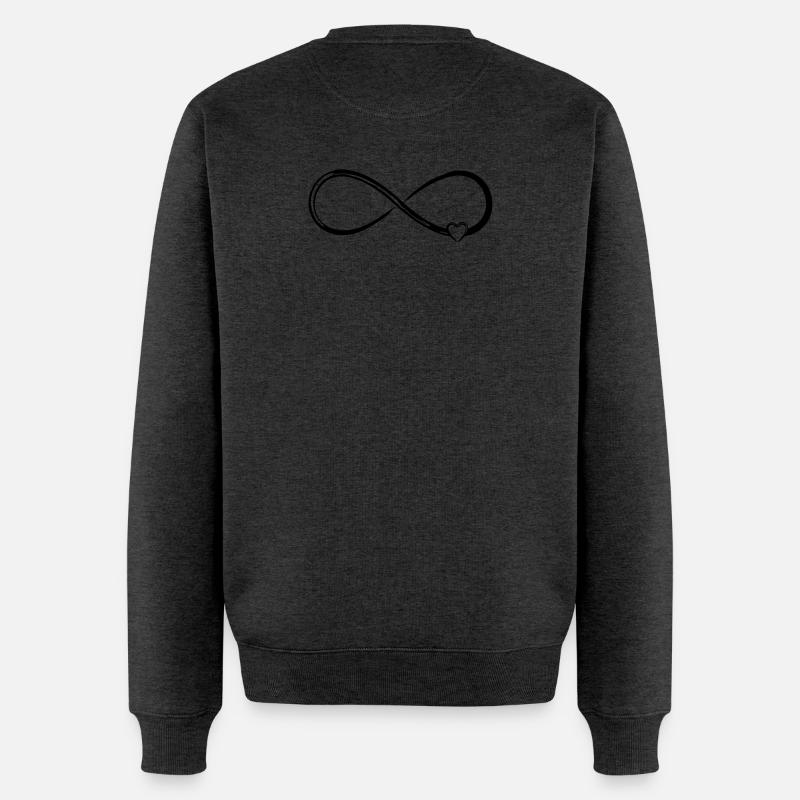 coeur de l'infini - Pull Premium bio Homme - anthracite chiné