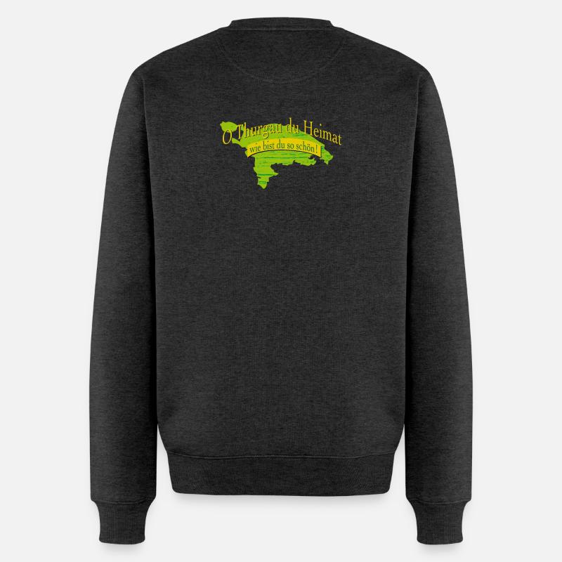 o Thurgau du Heimat | Ostschweiz - Männer Premium Bio Pullover - Anthrazit meliert