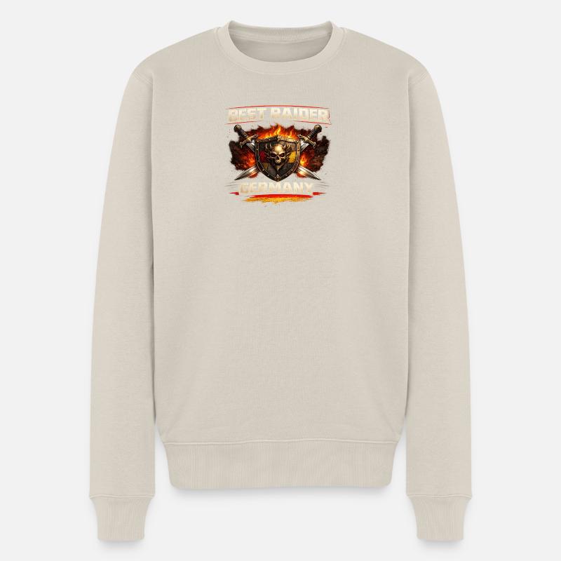 Bester Raider Deutschland - Männer Premium Bio Pullover - Beige
