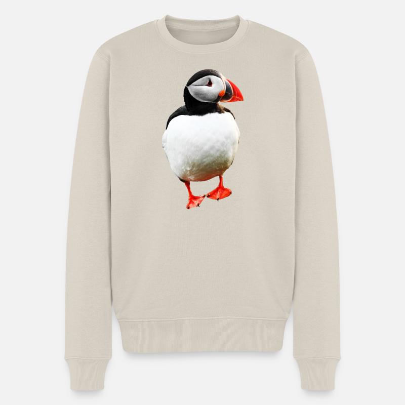 Puffin - Männer Premium Bio Pullover - Beige