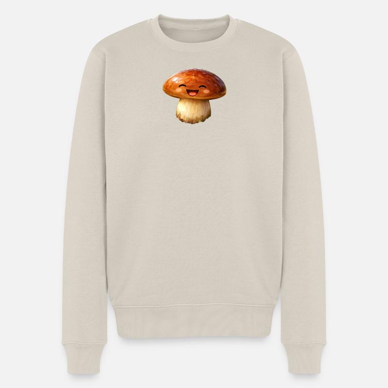 Champignon beurre de la taïga - Pull Premium bio Homme - beige
