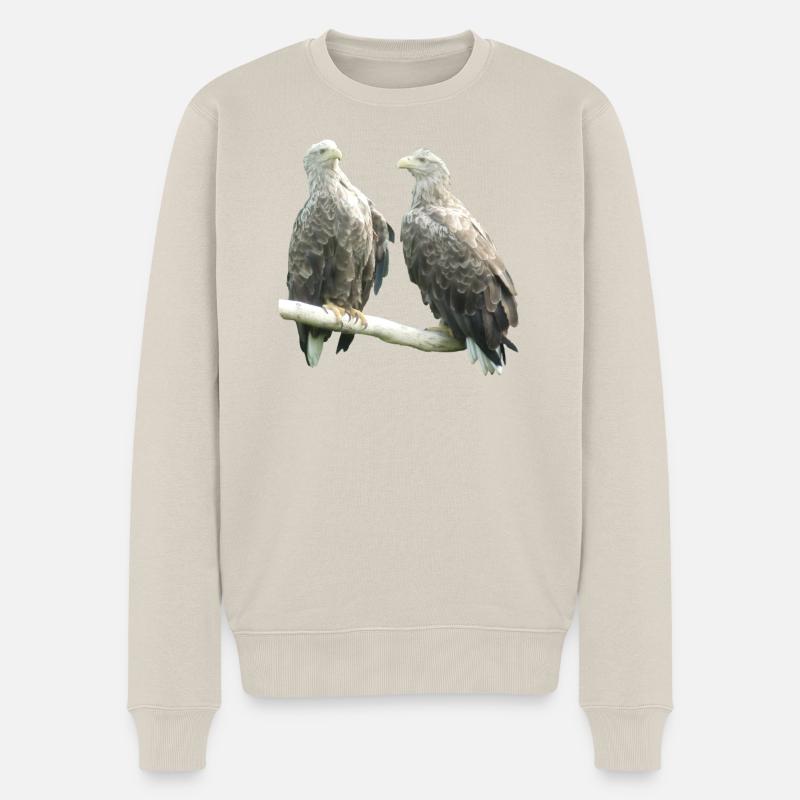 Seeadler - Männer Premium Bio Pullover - Beige