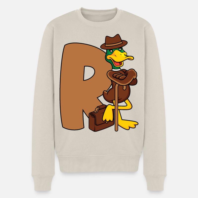 Rente - Männer Premium Bio Pullover - Beige