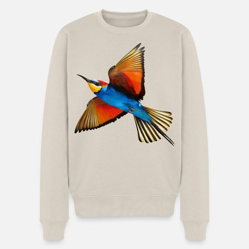 Guêpier Oiseau - Pull Premium bio Homme - beige
