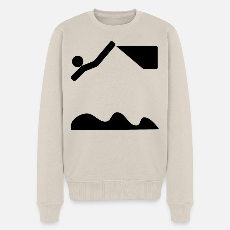 PLONGÉE PLONGÉE NATATION - Pull Premium bio Homme - beige