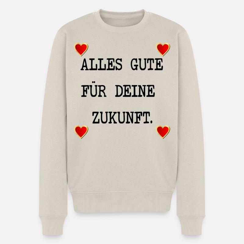 ABSCHIED ALLES GUTE ZUKUNFT - Männer Premium Bio Pullover - Beige