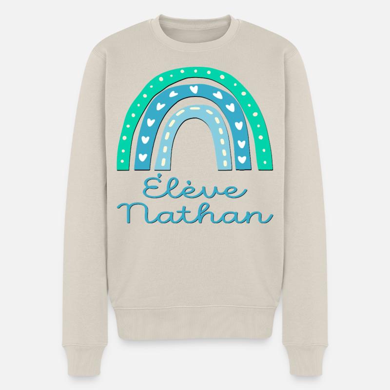 Élève Écolier - École Primaire - Pull Premium bio Homme - beige