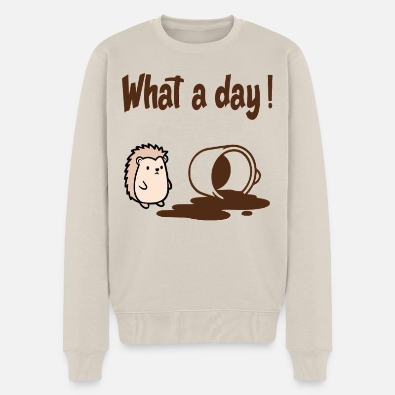 Café Hérisson - Pull Premium bio Homme - beige