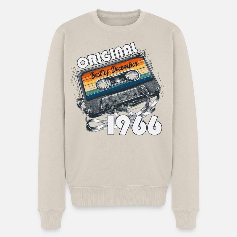 60e anniversaire cassette décembre 1966 - Pull Premium bio Homme - beige