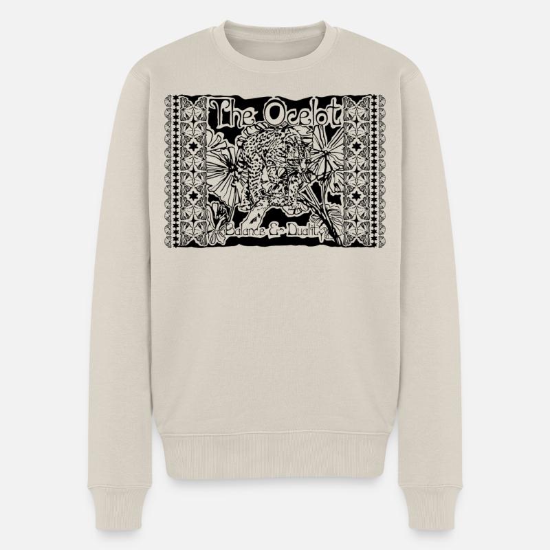 DER OCELOT - Männer Premium Bio Pullover - Beige