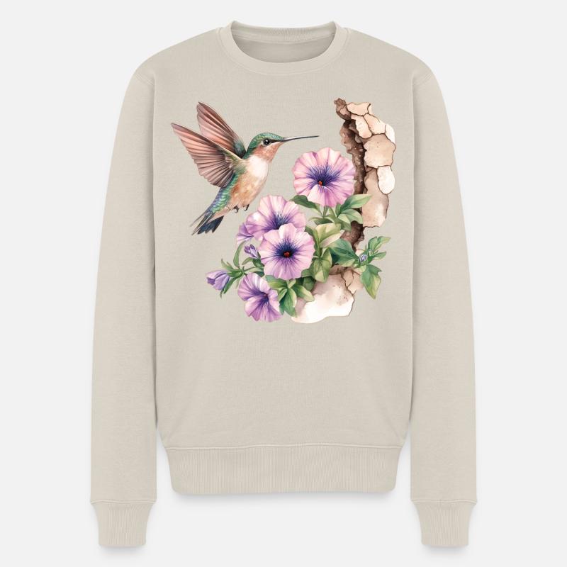 Kolibri - Männer Premium Bio Pullover - Beige
