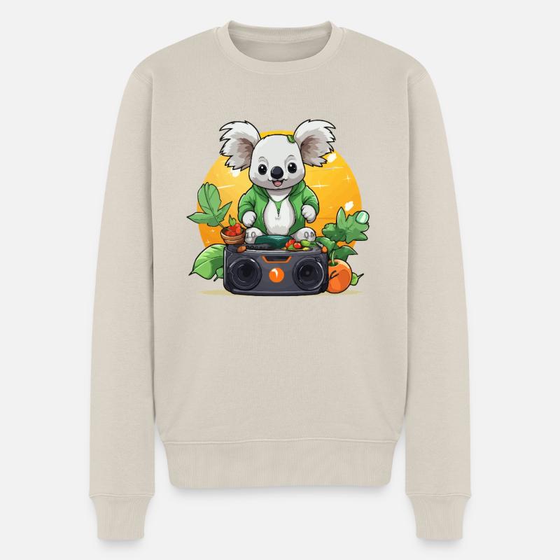 Koala DJ chez Gartenbeats - Pull Premium bio Homme - beige