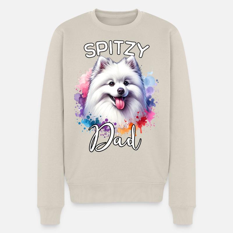 Spitz Papa - Männer Premium Bio Pullover - Beige