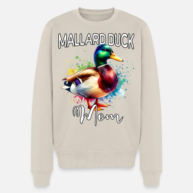 Maman du canard colvert - Pull Premium bio Homme - beige