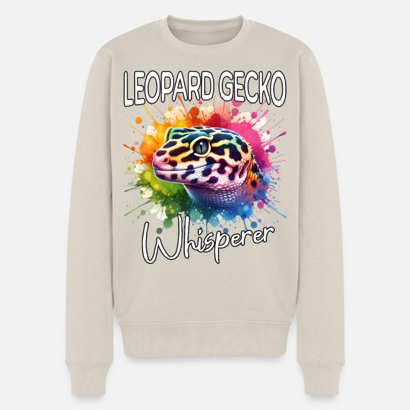 Leopardgecko Flüsterer - Männer Premium Bio Pullover - Beige