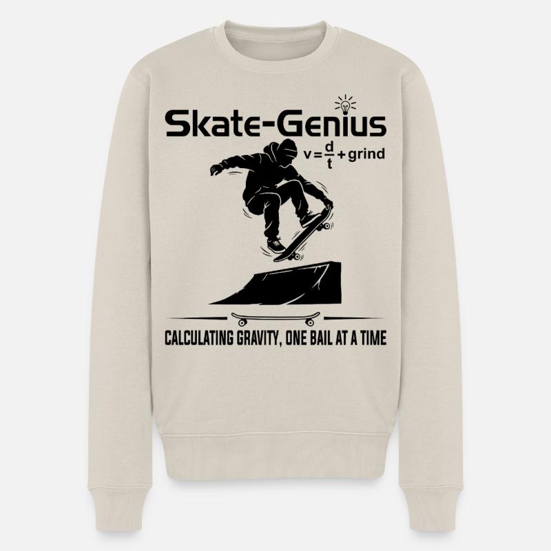 Génie du skate à Grind - Pull Premium bio Homme - beige