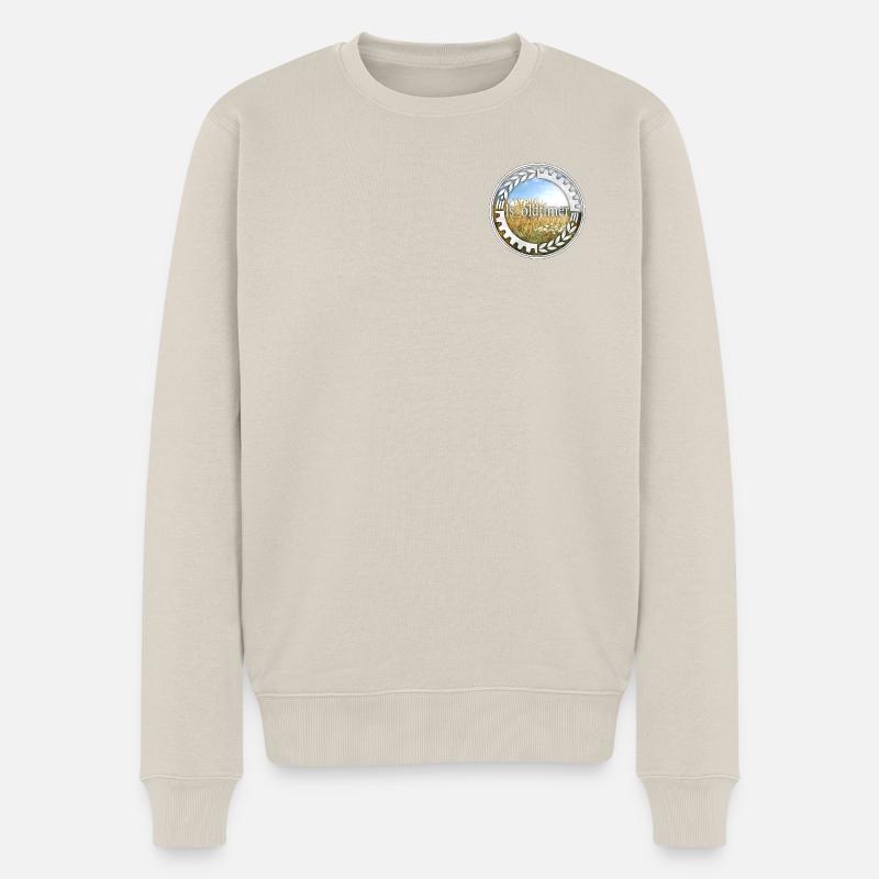 ls_oldtimer Logo - Männer Premium Bio Pullover - Beige