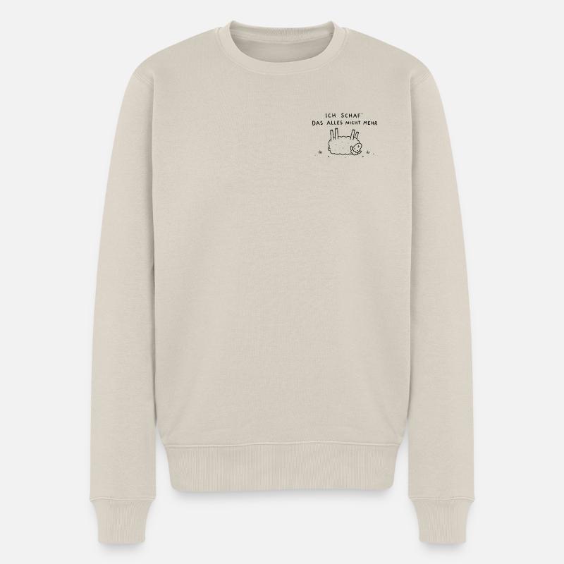 Ich schaf' das alles nicht mehr - Männer Premium Bio Pullover - Beige