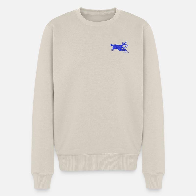 Bouvier australien chien courant - Pull Premium bio Homme - beige