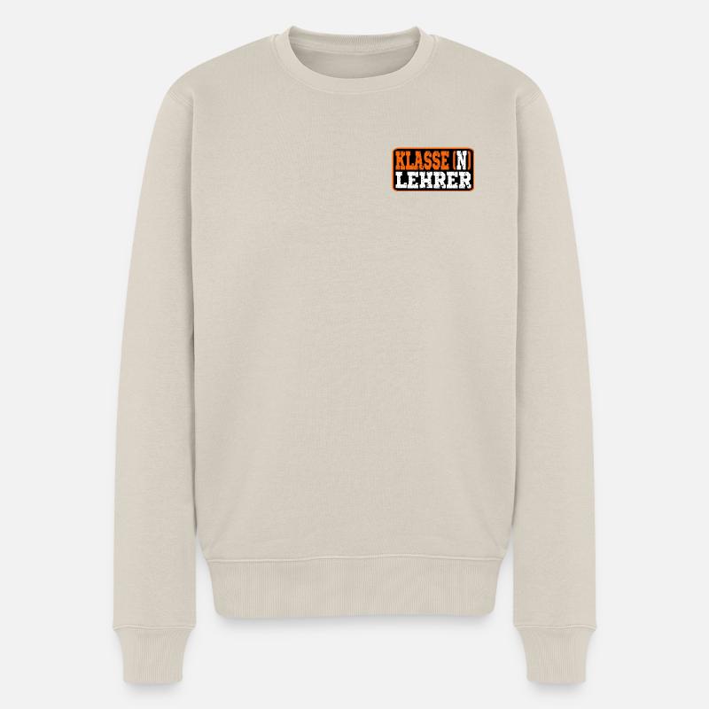 Klassenlehrer SCHULE - Abschied - Männer Premium Bio Pullover - Beige