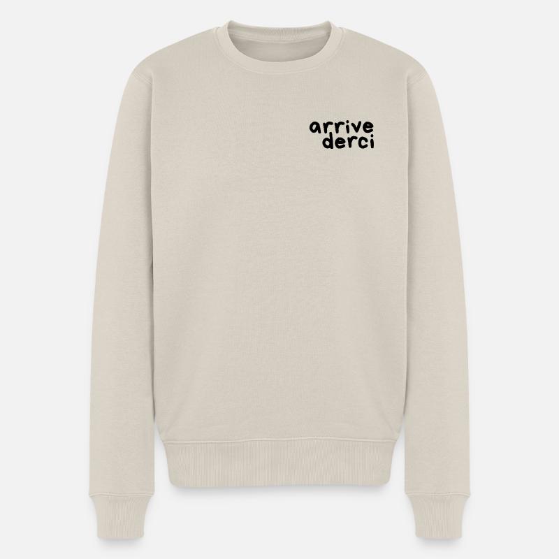 arrivederci - Männer Premium Bio Pullover - Beige