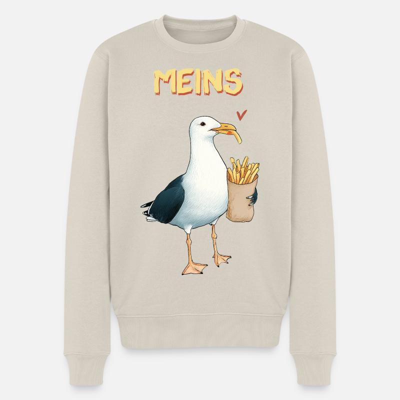 Meins - Männer Premium Bio Pullover - Beige