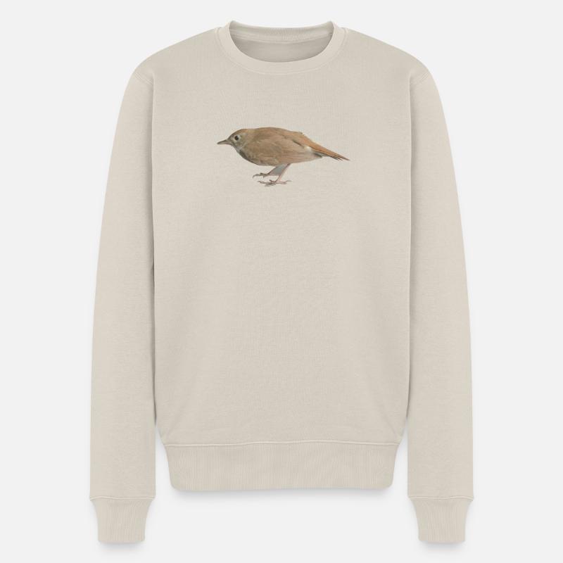 Rossignol oiseau - Pull Premium bio Homme - beige