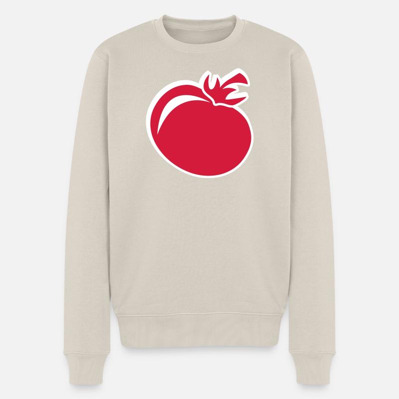 Rote Tomate - Männer Premium Bio Pullover - Beige