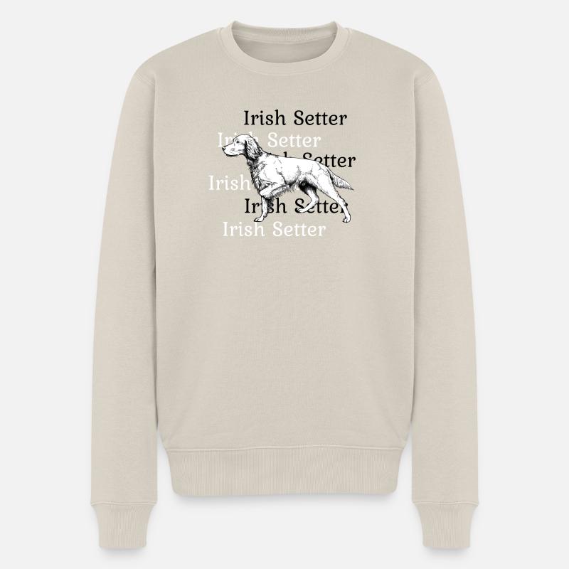 Irish Setter ci-dessus - Pull Premium bio Homme - beige