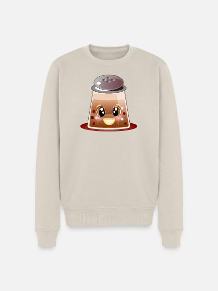 Kawaii Pfeffer - Pfefferkörner - Pfefferstreuer - Männer Premium Bio Pullover - Beige