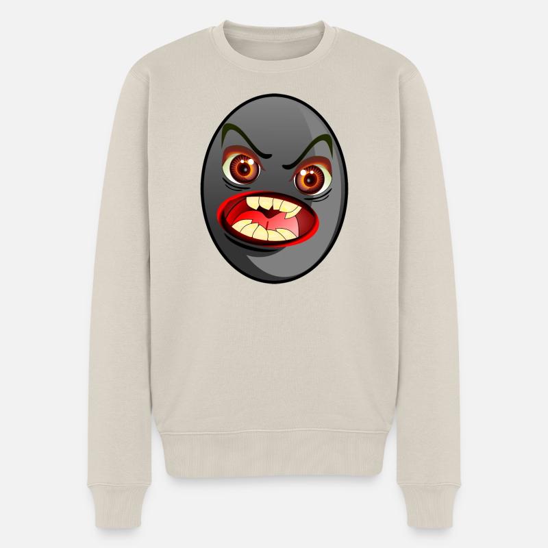MONSTRE D’HALLOWEEN OLIVE NOIRE - Pull Premium bio Homme - beige