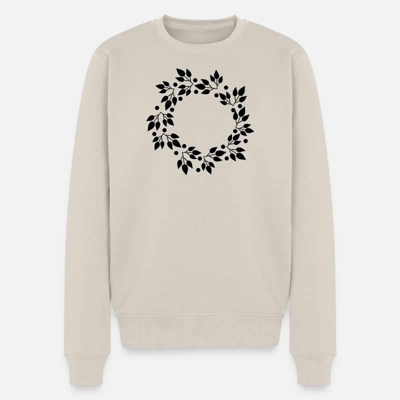 Kranz - Männer Premium Bio Pullover - Beige