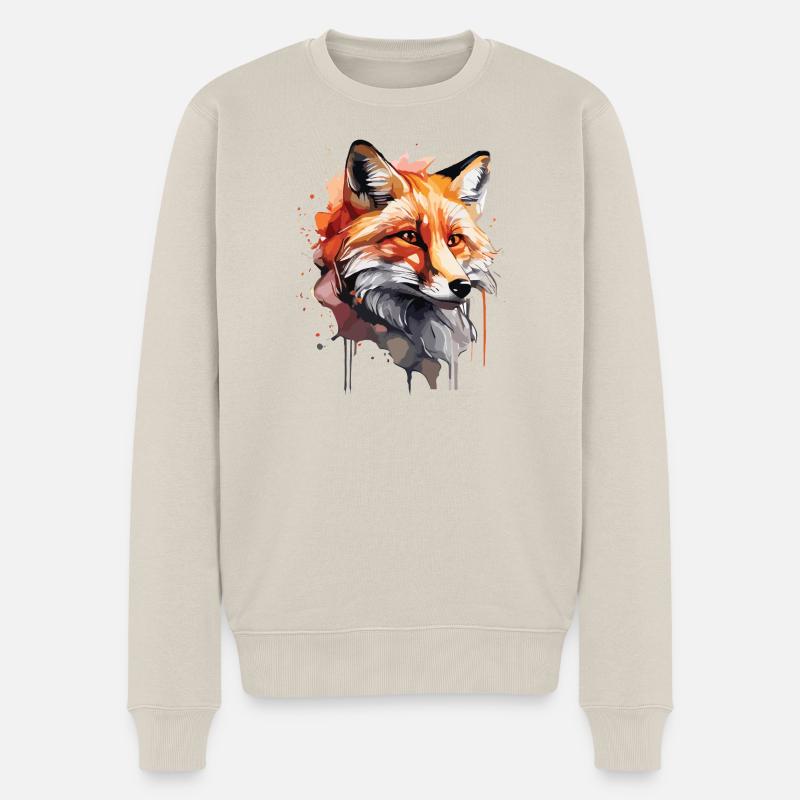 Renard mignon - Pull Premium bio Homme - beige