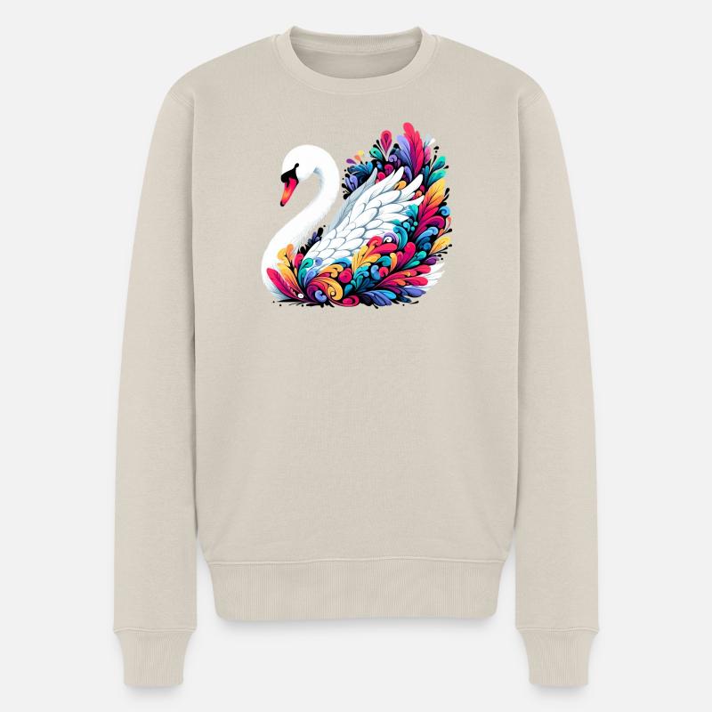 Cygne - Pull Premium bio Homme - beige
