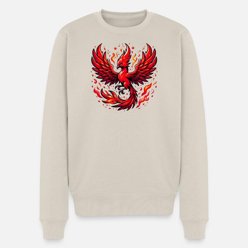 Phénix rouge - Pull Premium bio Homme - beige