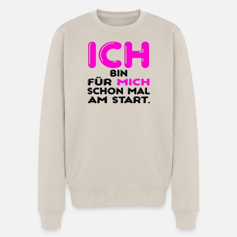 Eigenverantwortung Starten - Männer Premium Bio Pullover - Beige