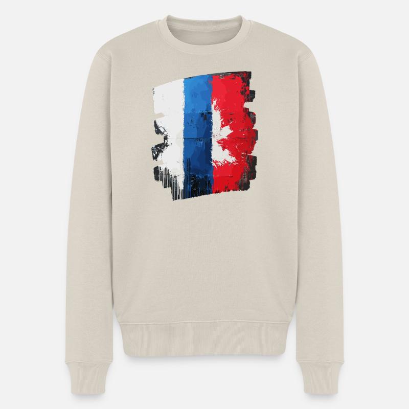 France Drapeau Français - Pull Premium bio Homme - beige