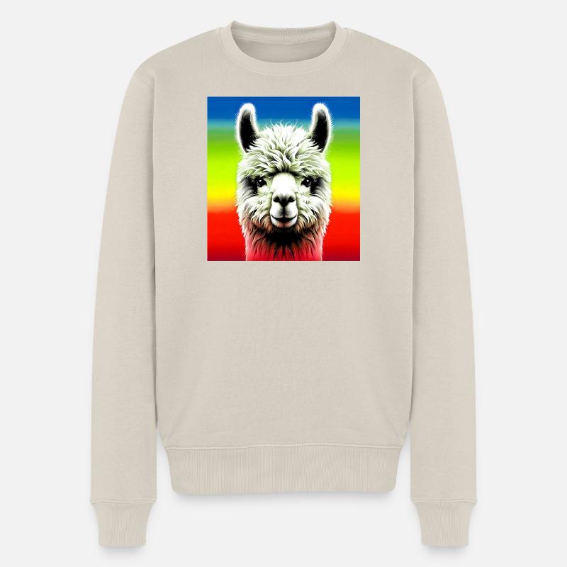 Alpaka - Männer Premium Bio Pullover - Beige