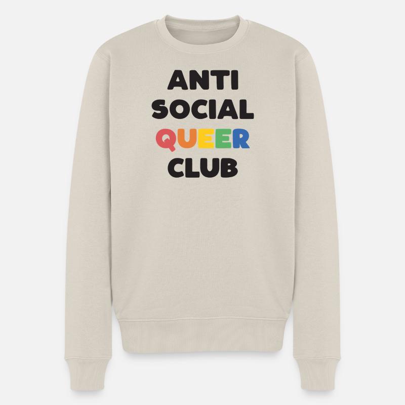 LGBTQ - Club queer antisocial - Pull Premium bio Homme - beige