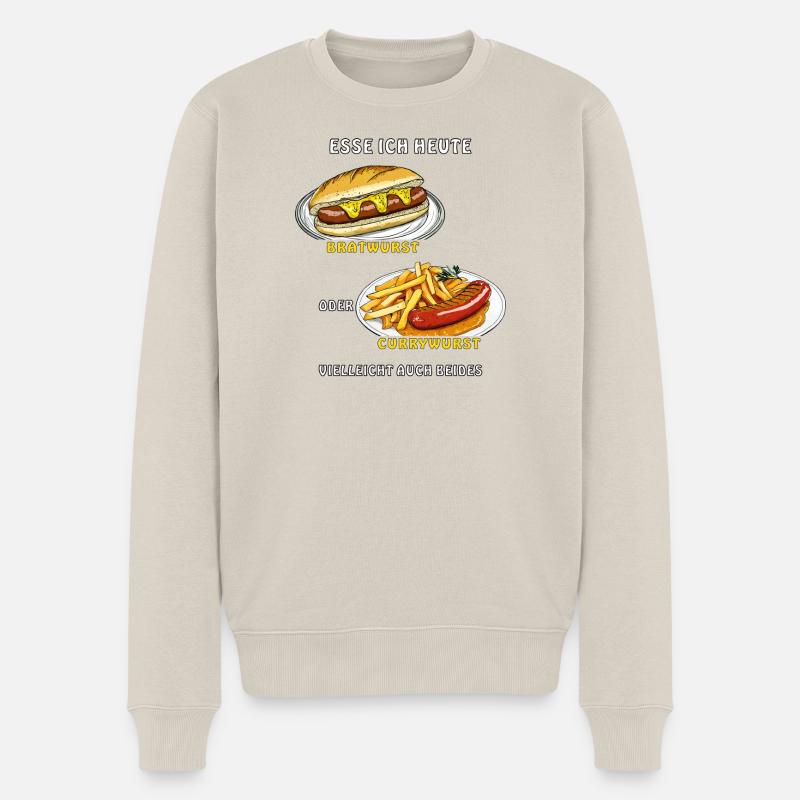 ESSE ICH HEUTE - Männer Premium Bio Pullover - Beige