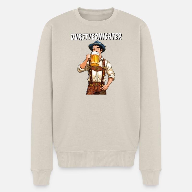 MANN Bier - Männer Premium Bio Pullover - Beige