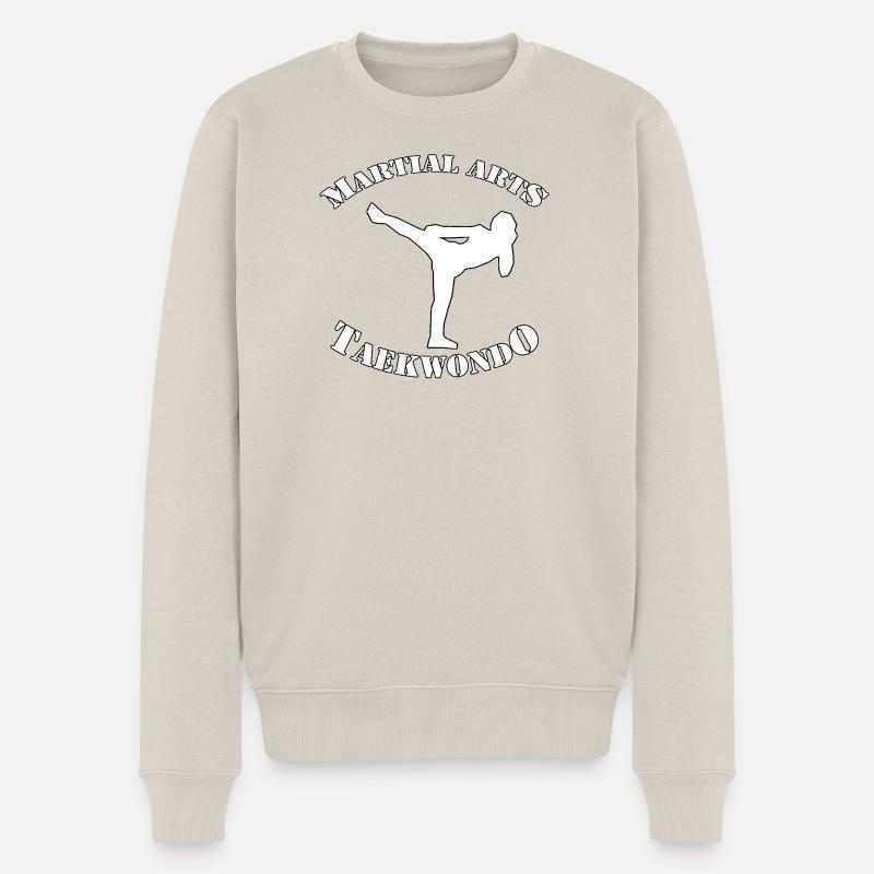 TAEKWONDO - Männer Premium Bio Pullover - Beige