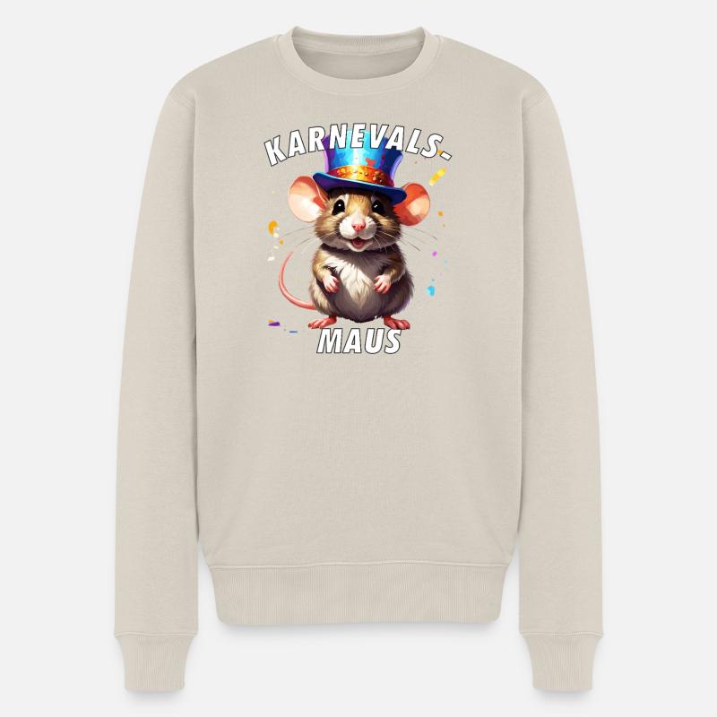 SOURIS DE CARNAVAL - Pull Premium bio Homme - beige