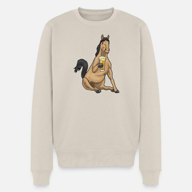 Bière de cheval - Pull Premium bio Homme - beige