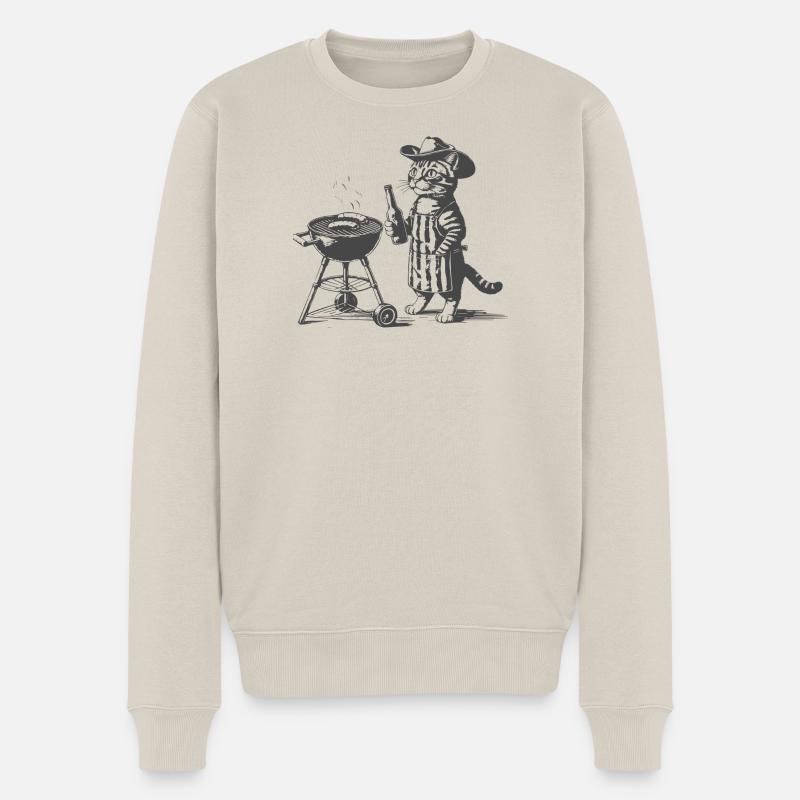 Barbecue pour chat Hero - Pull Premium bio Homme - beige