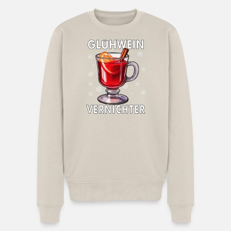 DESTRUCTEUR DE VIN CHAUD - Pull Premium bio Homme - beige