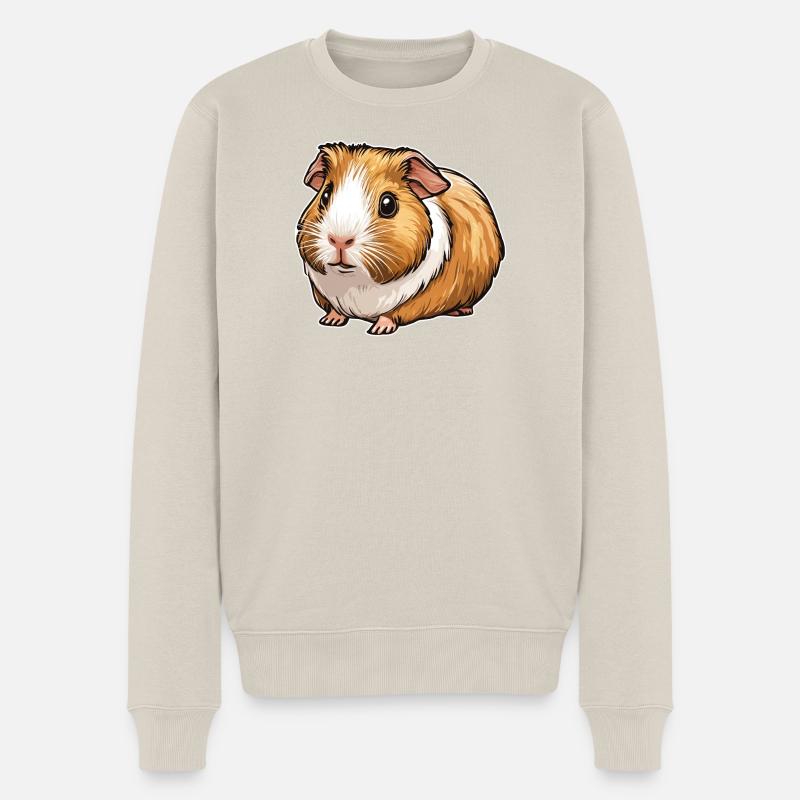 Meerschweinchen - Männer Premium Bio Pullover - Beige