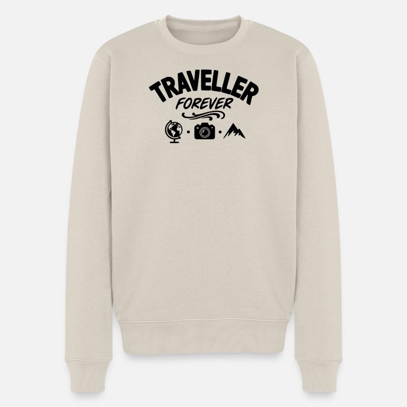 Voyageur pour toujours - Pull Premium bio Homme - beige