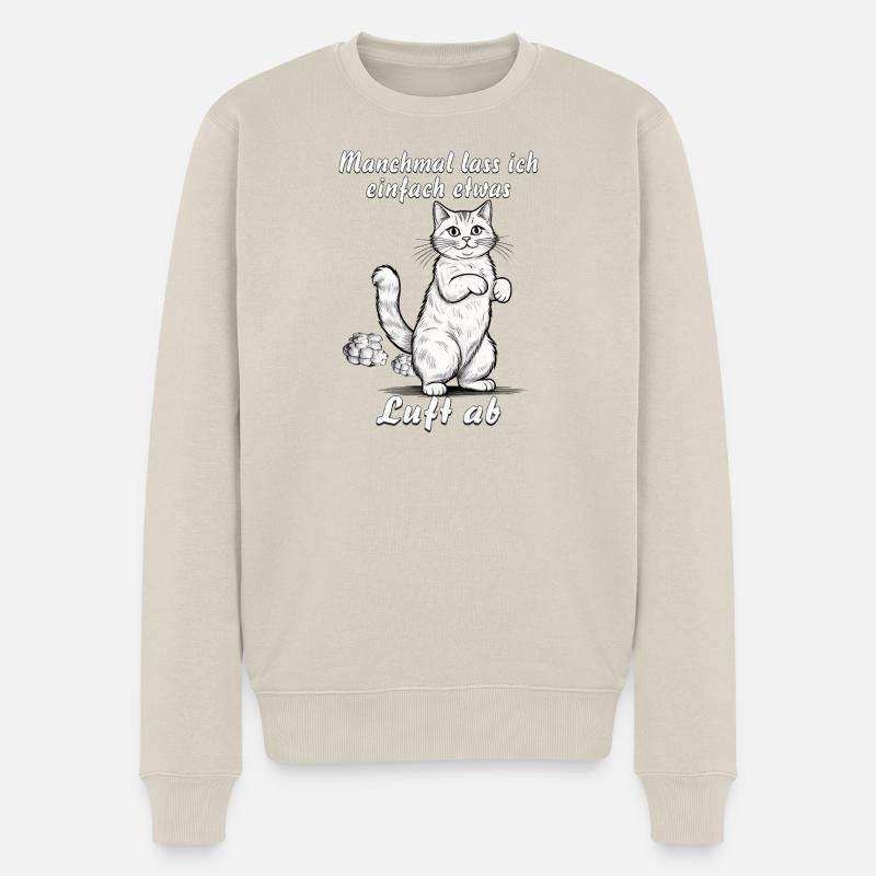CAT a laissé échapper l’antenne - Pull Premium bio Homme - beige